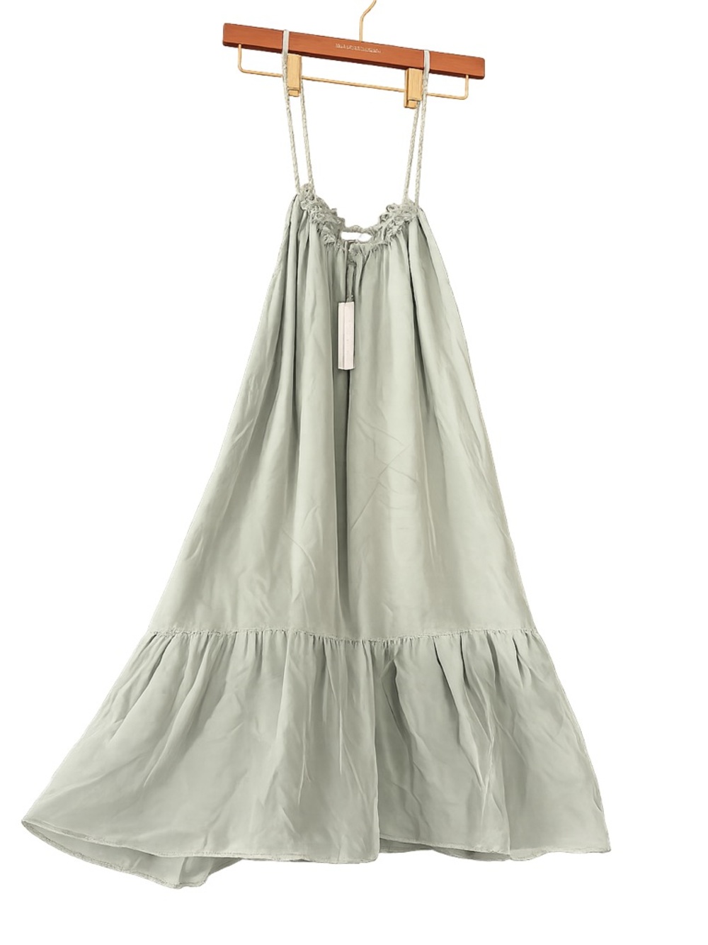 Women’s Asymmetrical Silk Dress in olive Green